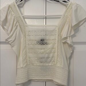Forever 21 Cream Lace Blouse